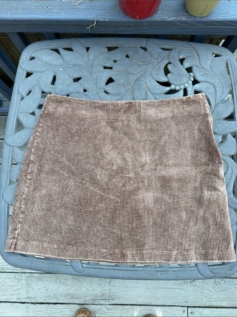Lulu's Taupe Corduroy Mini Skirt